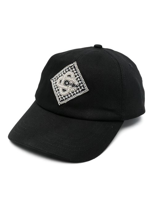 Black hat CASABLANCA | APS25HAT00205PEARL DIAMOND PATCH